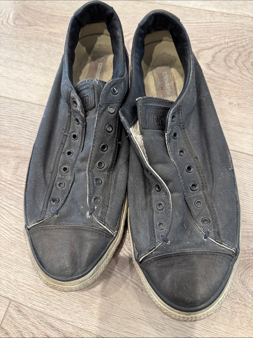 Converse Black Low-Top Slip-On Canvas Sneakers